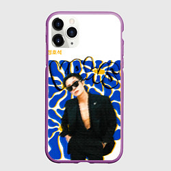Чехол iPhone 11 Pro матовый Хося BTS, цвет: 3D-фиолетовый