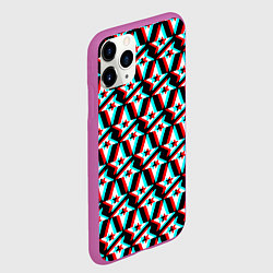 Чехол iPhone 11 Pro матовый Астралис глитч логотип, цвет: 3D-фиолетовый — фото 2