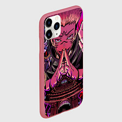 Чехол iPhone 11 Pro матовый Магическая битва Сукуна расширение территории, цвет: 3D-малиновый — фото 2