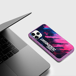 Чехол iPhone 11 Pro матовый The First Descendant - Texture, цвет: 3D-фиолетовый — фото 2