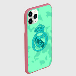 Чехол iPhone 11 Pro матовый Реал Мадрид камуфляж, цвет: 3D-малиновый — фото 2