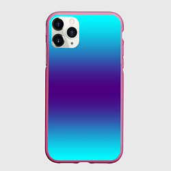 Чехол iPhone 11 Pro матовый Градиент из неона, цвет: 3D-малиновый
