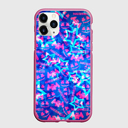 Чехол iPhone 11 Pro матовый Marshmello comstock star, цвет: 3D-малиновый