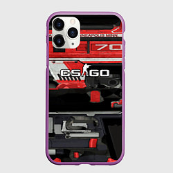 Чехол iPhone 11 Pro матовый СS deagle aggressor, цвет: 3D-фиолетовый