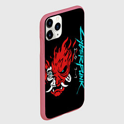 Чехол iPhone 11 Pro матовый Cyberpunk Samurai Dark Warrior, цвет: 3D-малиновый — фото 2