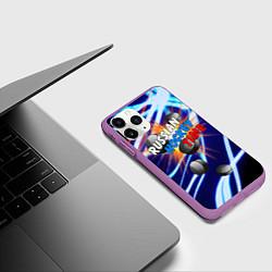 Чехол iPhone 11 Pro матовый Время русского хоккея, цвет: 3D-фиолетовый — фото 2
