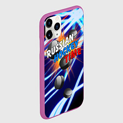 Чехол iPhone 11 Pro матовый Время русского хоккея, цвет: 3D-фиолетовый — фото 2