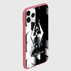 Чехол iPhone 11 Pro матовый The Elder Scrolls geometry, цвет: 3D-малиновый — фото 2