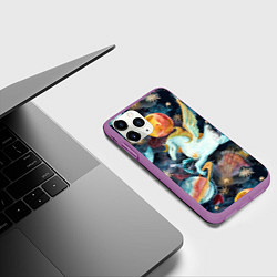 Чехол iPhone 11 Pro матовый Созвездие пегас, цвет: 3D-фиолетовый — фото 2