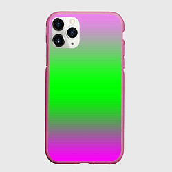 Чехол iPhone 11 Pro матовый Градиент текстура, цвет: 3D-малиновый