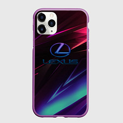 Чехол iPhone 11 Pro матовый Lexus stripes, цвет: 3D-фиолетовый