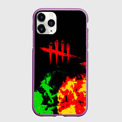 Чехол iPhone 11 Pro матовый Dead by daylight fire, цвет: 3D-фиолетовый