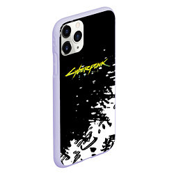 Чехол iPhone 11 Pro матовый Cyberpunk 2077 japan, цвет: 3D-светло-сиреневый — фото 2