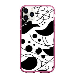 Чехол iPhone 11 Pro матовый Fashion abstraction - ai art fantasy, цвет: 3D-малиновый