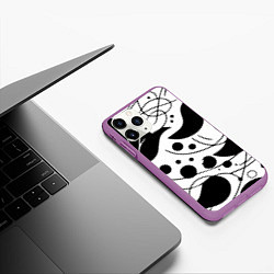 Чехол iPhone 11 Pro матовый Fashion abstraction - ai art fantasy, цвет: 3D-фиолетовый — фото 2