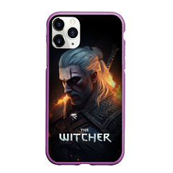 Чехол iPhone 11 Pro матовый The Witcher and fire