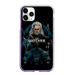 Чехол iPhone 11 Pro матовый The Witcher and wolfs