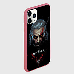 Чехол iPhone 11 Pro матовый Ведьмак с повреждениями, цвет: 3D-малиновый — фото 2