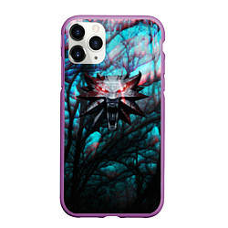 Чехол iPhone 11 Pro матовый The Witcher logo night