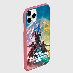 Чехол iPhone 11 Pro матовый Эскалация свободы Helldivers 2, цвет: 3D-малиновый — фото 2