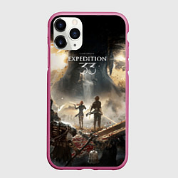 Чехол iPhone 11 Pro матовый Герои Clair Obscur expedition 33, цвет: 3D-малиновый