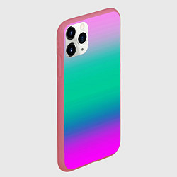 Чехол iPhone 11 Pro матовый Градиент цветной, цвет: 3D-малиновый — фото 2
