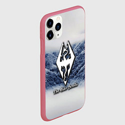 Чехол iPhone 11 Pro матовый Cкайрим зима, цвет: 3D-малиновый — фото 2