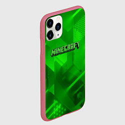 Чехол iPhone 11 Pro матовый Minecraft кислотная геометрия, цвет: 3D-малиновый — фото 2