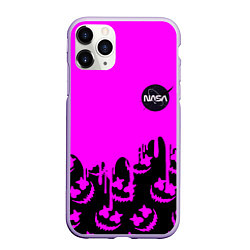 Чехол iPhone 11 Pro матовый Marshmello neon nasa