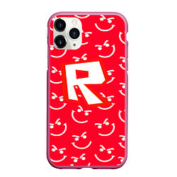 Чехол iPhone 11 Pro матовый Roblox smile pattern