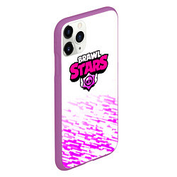 Чехол iPhone 11 Pro матовый Brawl stars neon texture, цвет: 3D-фиолетовый — фото 2