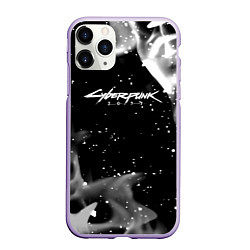 Чехол iPhone 11 Pro матовый Cyberpunk 2077 smoke