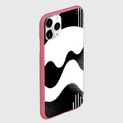 Чехол iPhone 11 Pro матовый Солнечный дождь - абстракция, цвет: 3D-малиновый — фото 2