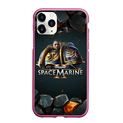 Чехол iPhone 11 Pro матовый Captain Titus Warhammer 40000 space marine 2, цвет: 3D-малиновый