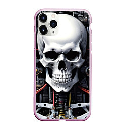 Чехол iPhone 11 Pro матовый Cyber skull - ai art