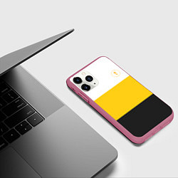 Чехол iPhone 11 Pro матовый Сокрушу пред ним врагов его крест желтый, цвет: 3D-малиновый — фото 2