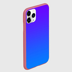 Чехол iPhone 11 Pro матовый Фиолетово синий градиент, цвет: 3D-малиновый — фото 2