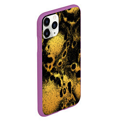 Чехол iPhone 11 Pro матовый Текстура песок, цвет: 3D-фиолетовый — фото 2