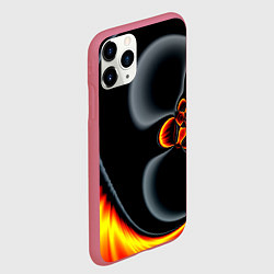 Чехол iPhone 11 Pro матовый Фрактальный узор абстракция, цвет: 3D-малиновый — фото 2