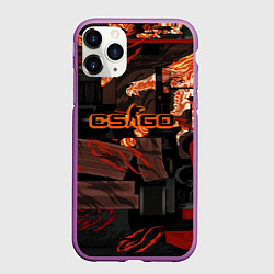 Чехол iPhone 11 Pro матовый CSGO howl kase, цвет: 3D-фиолетовый