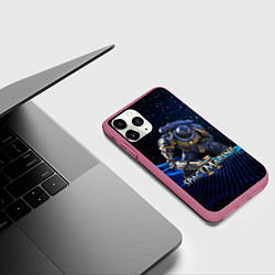 Чехол iPhone 11 Pro матовый Warhammer 40000 space marine 2 ультрамарин, цвет: 3D-малиновый — фото 2