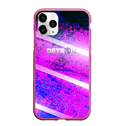 Чехол iPhone 11 Pro матовый Detroit become human neon