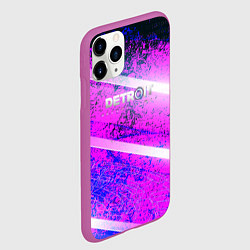 Чехол iPhone 11 Pro матовый Detroit become human neon, цвет: 3D-фиолетовый — фото 2