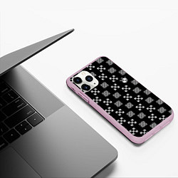 Чехол iPhone 11 Pro матовый BMW pattern, цвет: 3D-розовый — фото 2