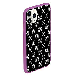 Чехол iPhone 11 Pro матовый BMW pattern, цвет: 3D-фиолетовый — фото 2