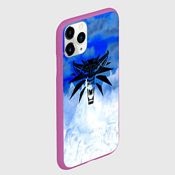 Чехол iPhone 11 Pro матовый The Witcher logo winter, цвет: 3D-фиолетовый — фото 2