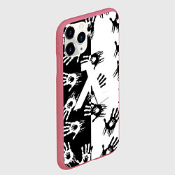 Чехол iPhone 11 Pro матовый Half life руки, цвет: 3D-малиновый — фото 2