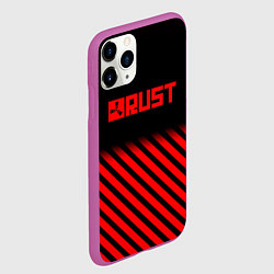 Чехол iPhone 11 Pro матовый RUST geometry, цвет: 3D-фиолетовый — фото 2
