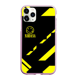 Чехол iPhone 11 Pro матовый Nirvana geometry yellow, цвет: 3D-розовый