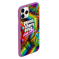 Чехол iPhone 11 Pro матовый GTA casino steel, цвет: 3D-фиолетовый — фото 2